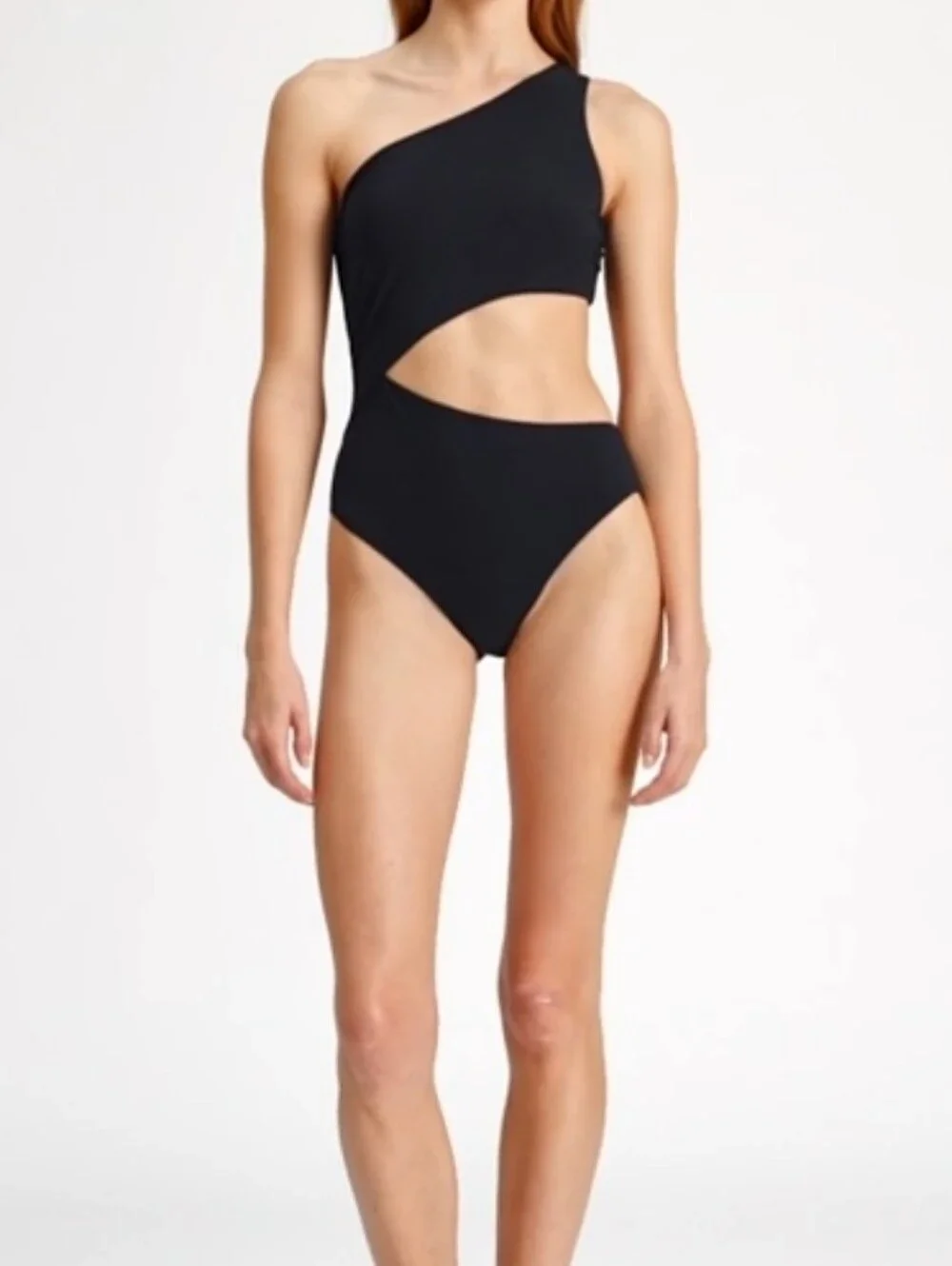 Tory Burch Black Cut-Out Swimsuit, Size S